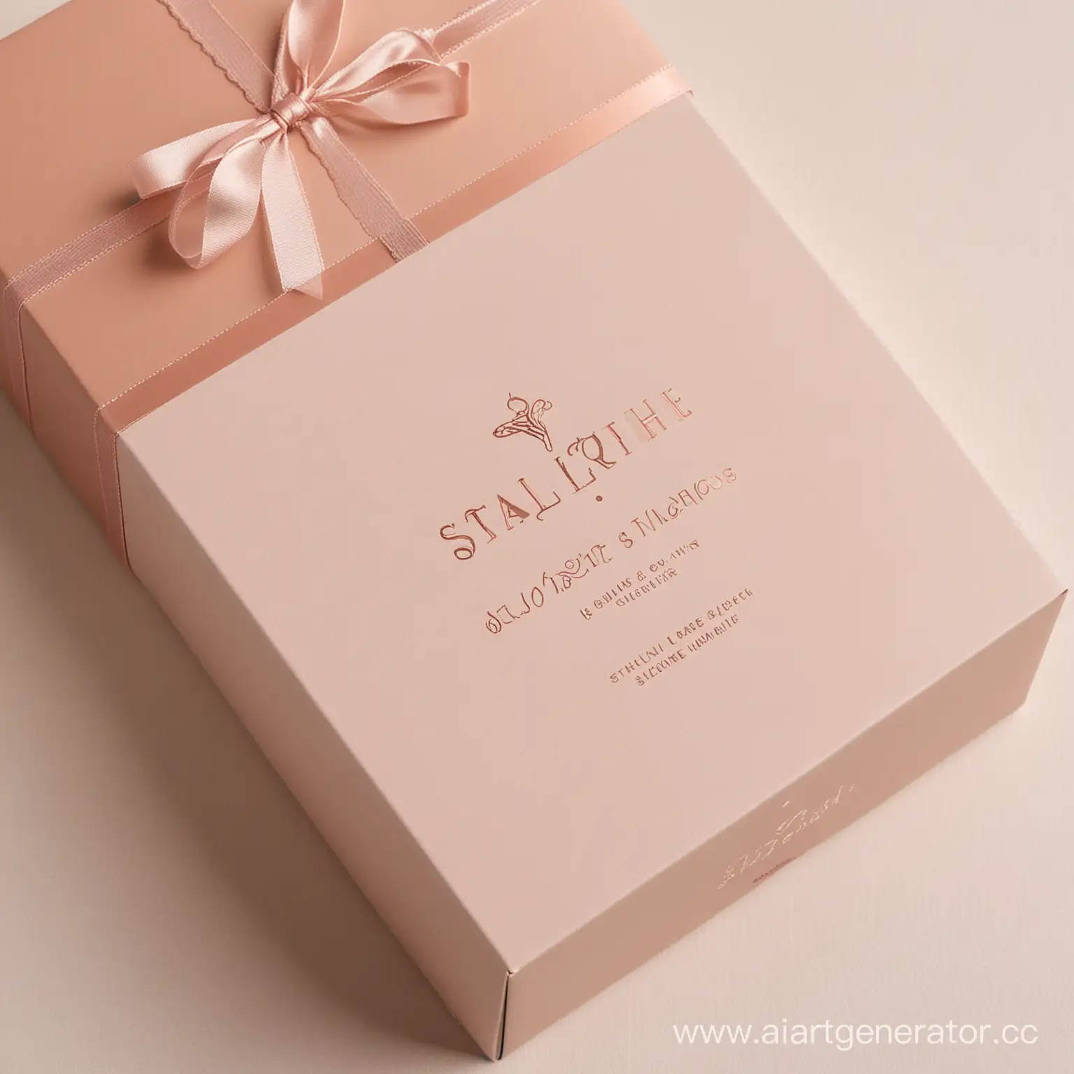 Дизайн упаковки нижнего женского белья в нежных оттенках. на упаковке логотип STALIYOSHI