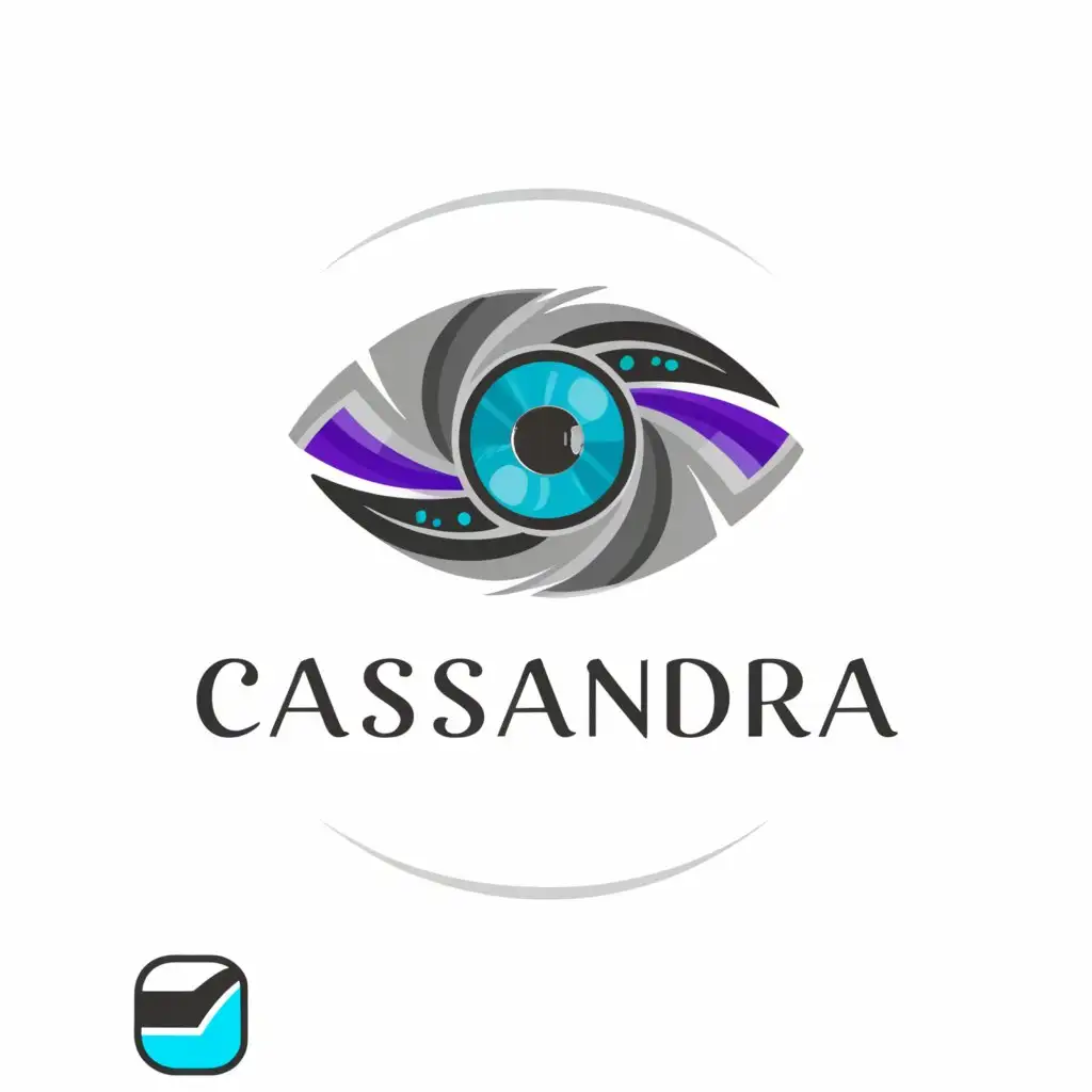 a logo design,with the text "Cassandra", main symbol:the future,Moderate,clear background