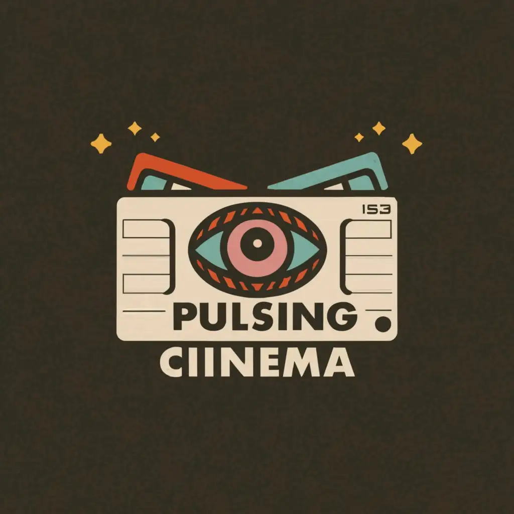 LOGO Design For Pulsing Cinema Vibrant VHS Tape with Dynamic Eye and ...