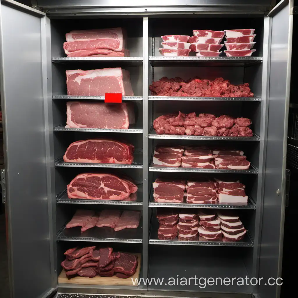 Diverse-Selection-of-Fresh-and-Premium-Meats-in-a-WellOrganized-Pantry