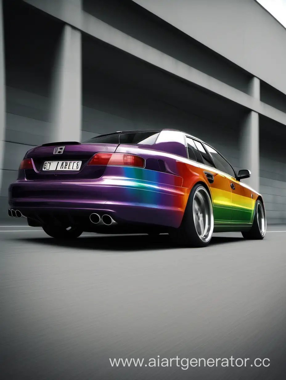 Colorful-Car-Exhaust-System-Celebrates-in-Joyful-Display