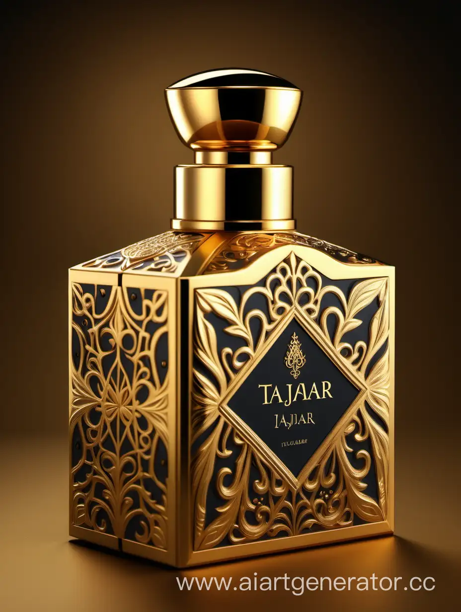 Luxurious-TAJDAR-Perfume-Box-Gold-and-Royal-Black-Elegance