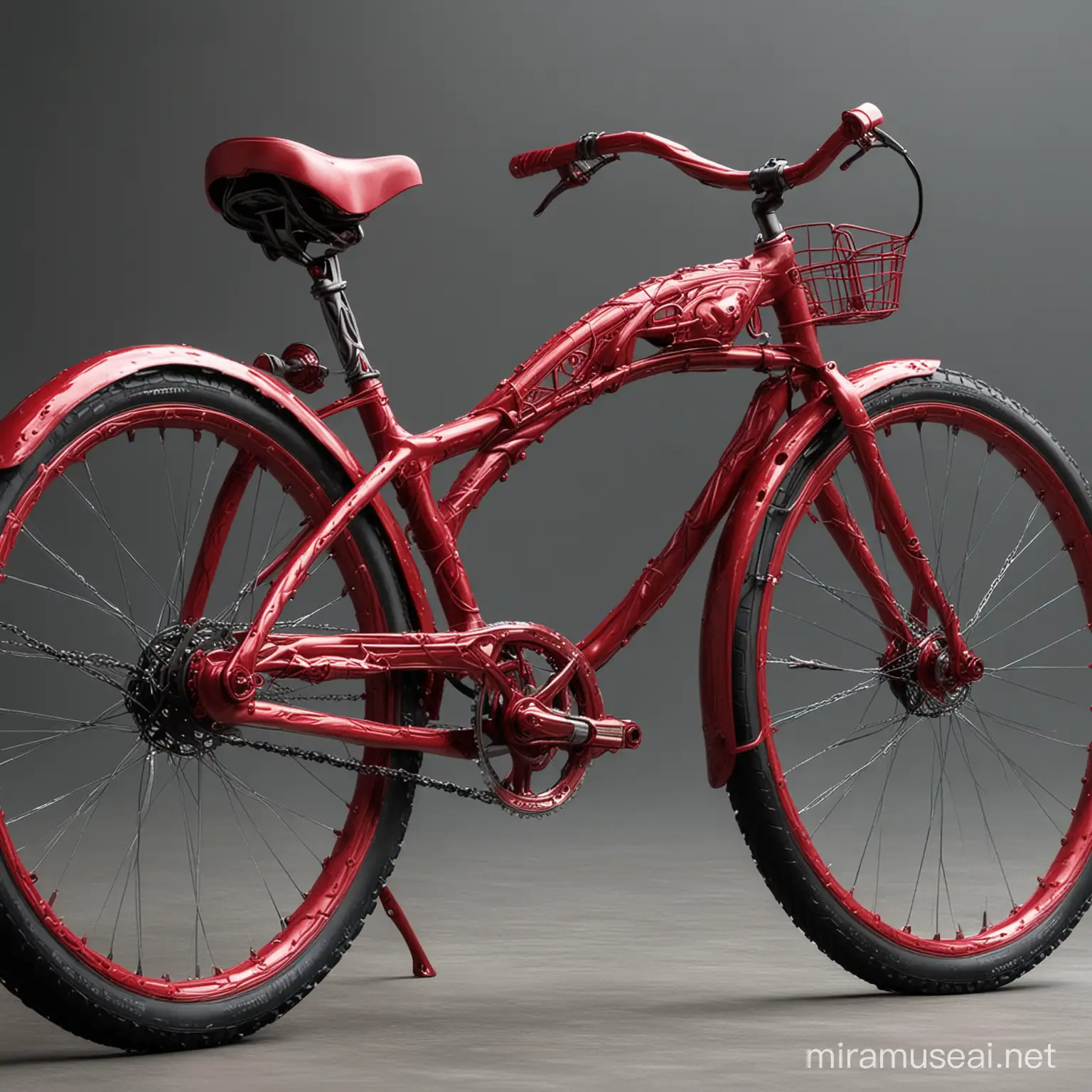 Scarlet WitchInspired Stylish Bicycle in Fantasy Setting