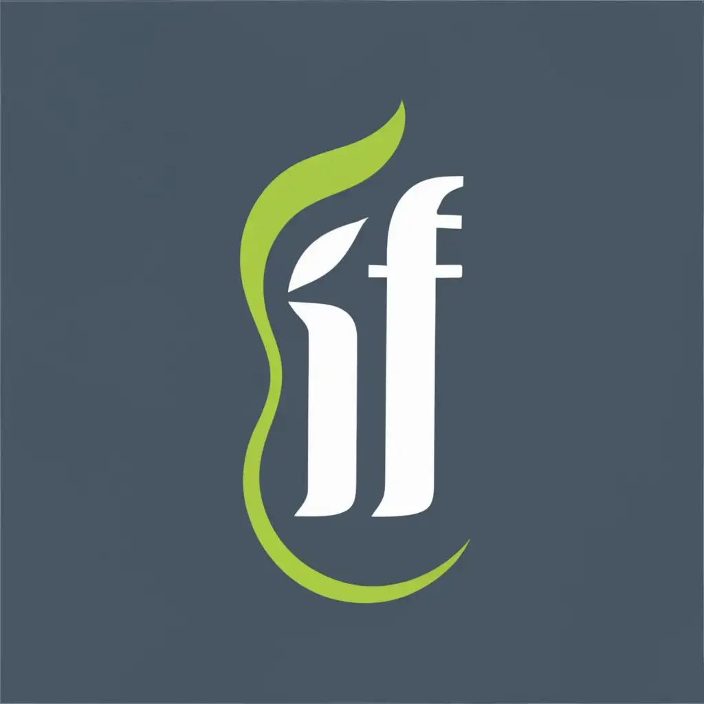 logo, creative logo for taxi service for ladies, letter i symbol, with the text "Iffat", typography