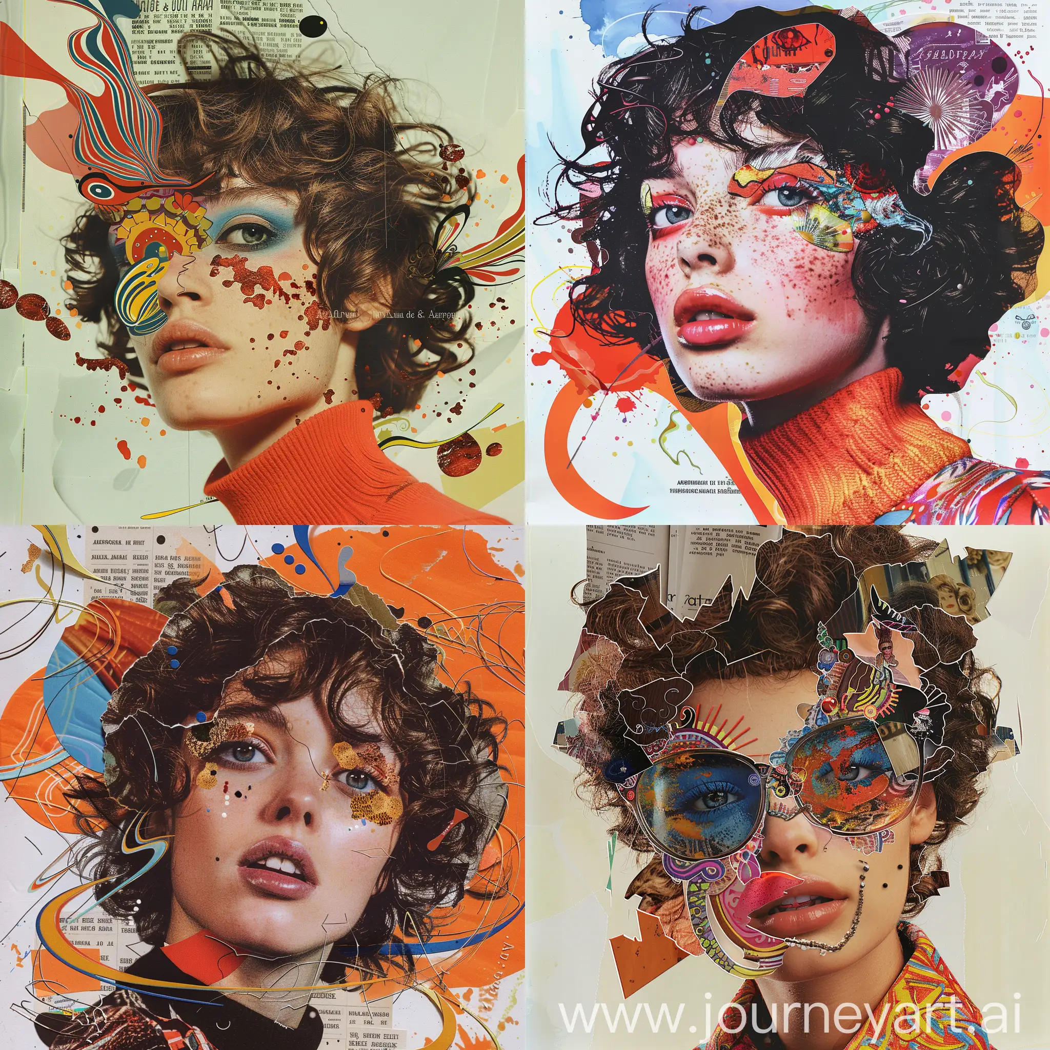 Boho-Chic-Magazine-Collage-with-Curly-Hair-and-Psychedelic-Splash