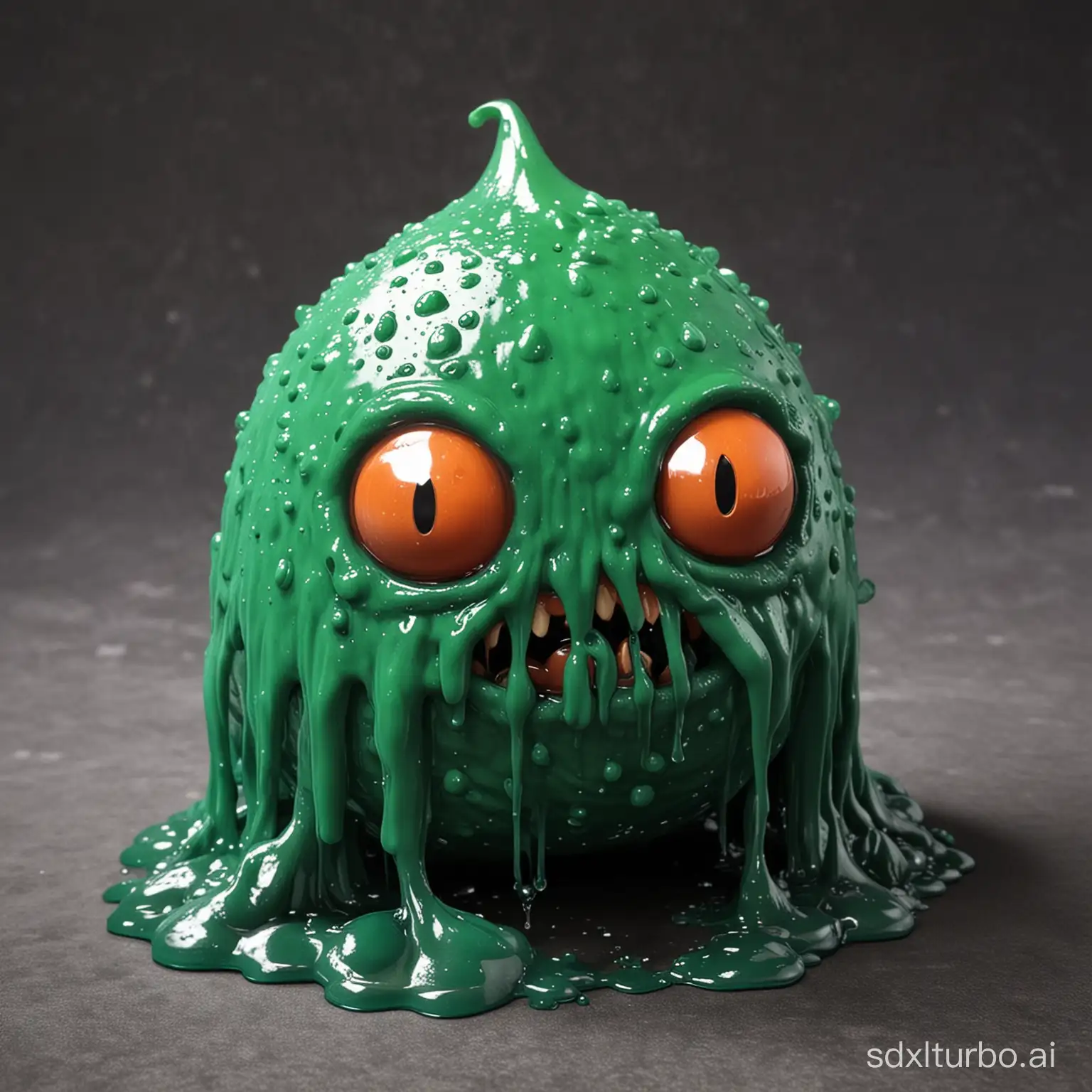 An angry looking but weak rpg slime enemy