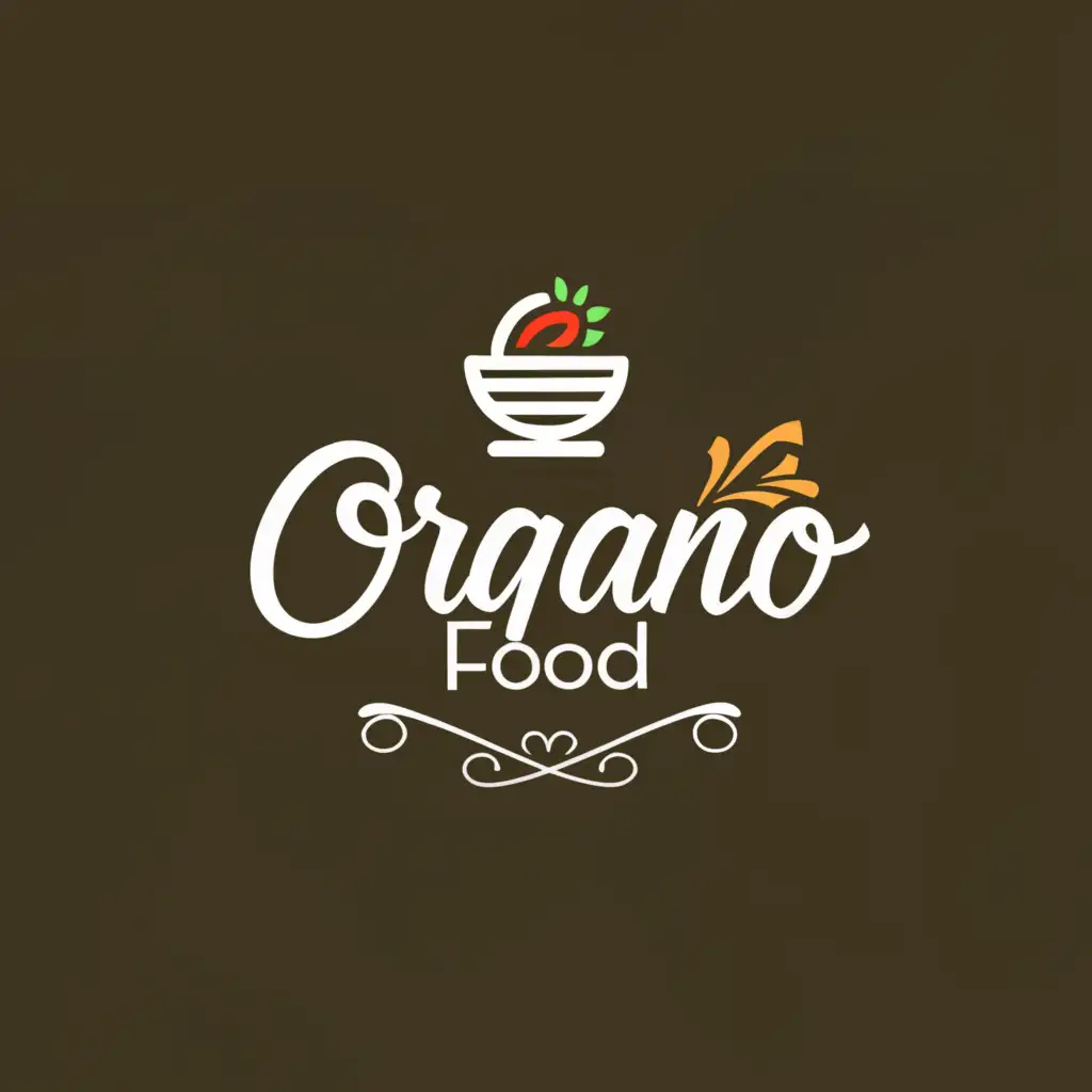 a logo design,with the text "Organo Food", main symbol:Food,Moderate,be used in Restaurant industry,clear background
