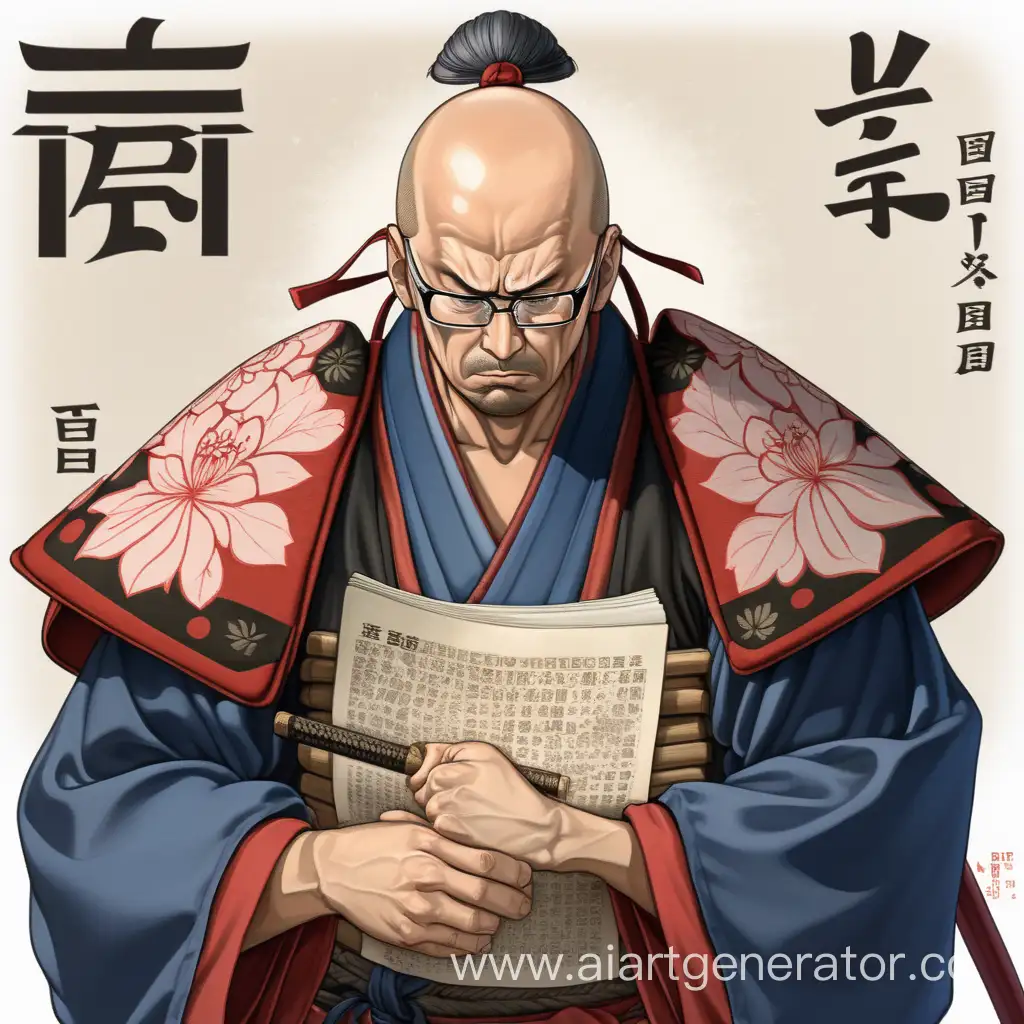 The beautiful Samurai, with tears streaming down his face, held the Russian constitution tightly in his hand as he prepared to face off against the big bald man in glasses and an anime T-shirt. 