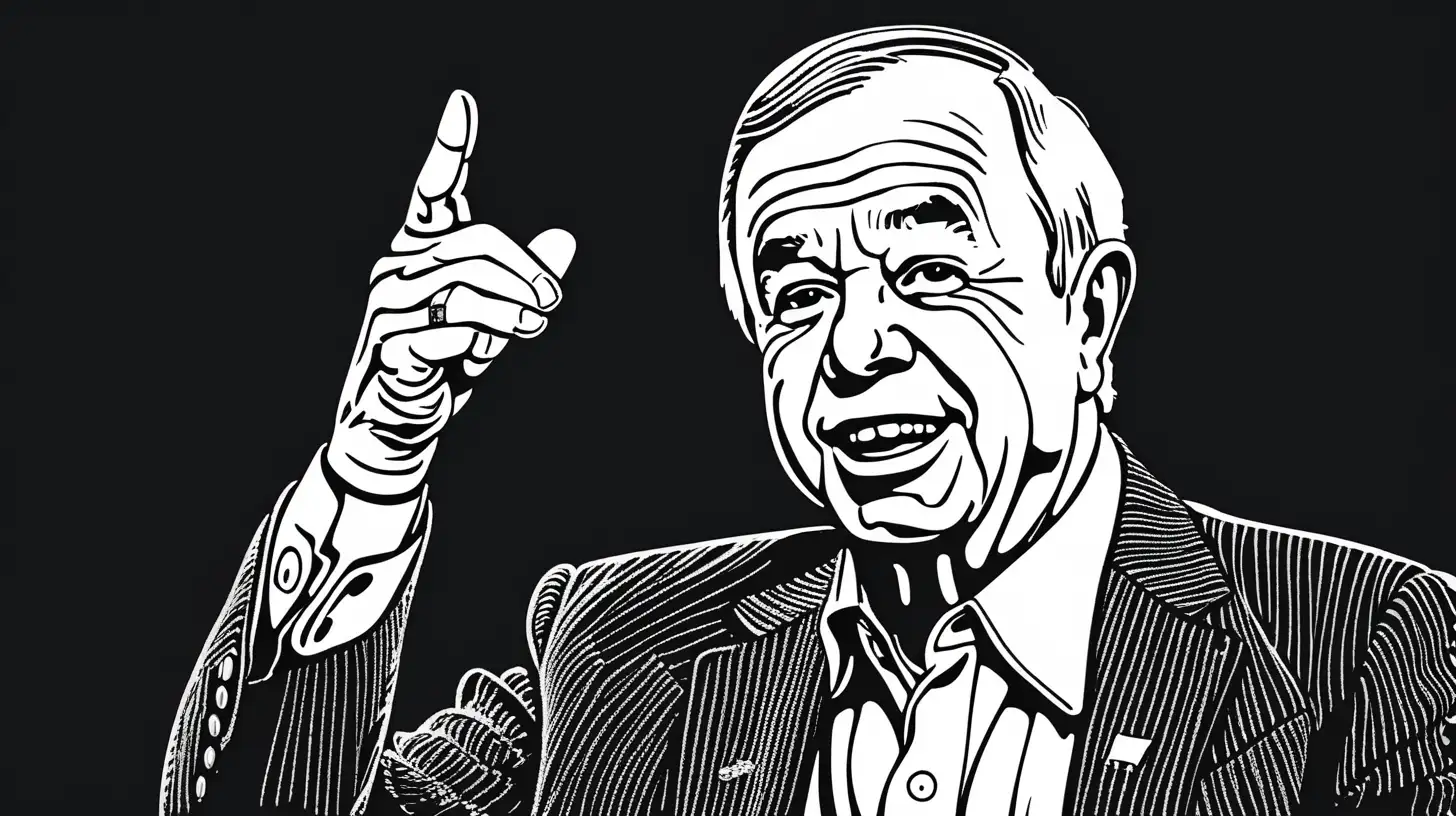  Jim rogers jr investor, line art, black background