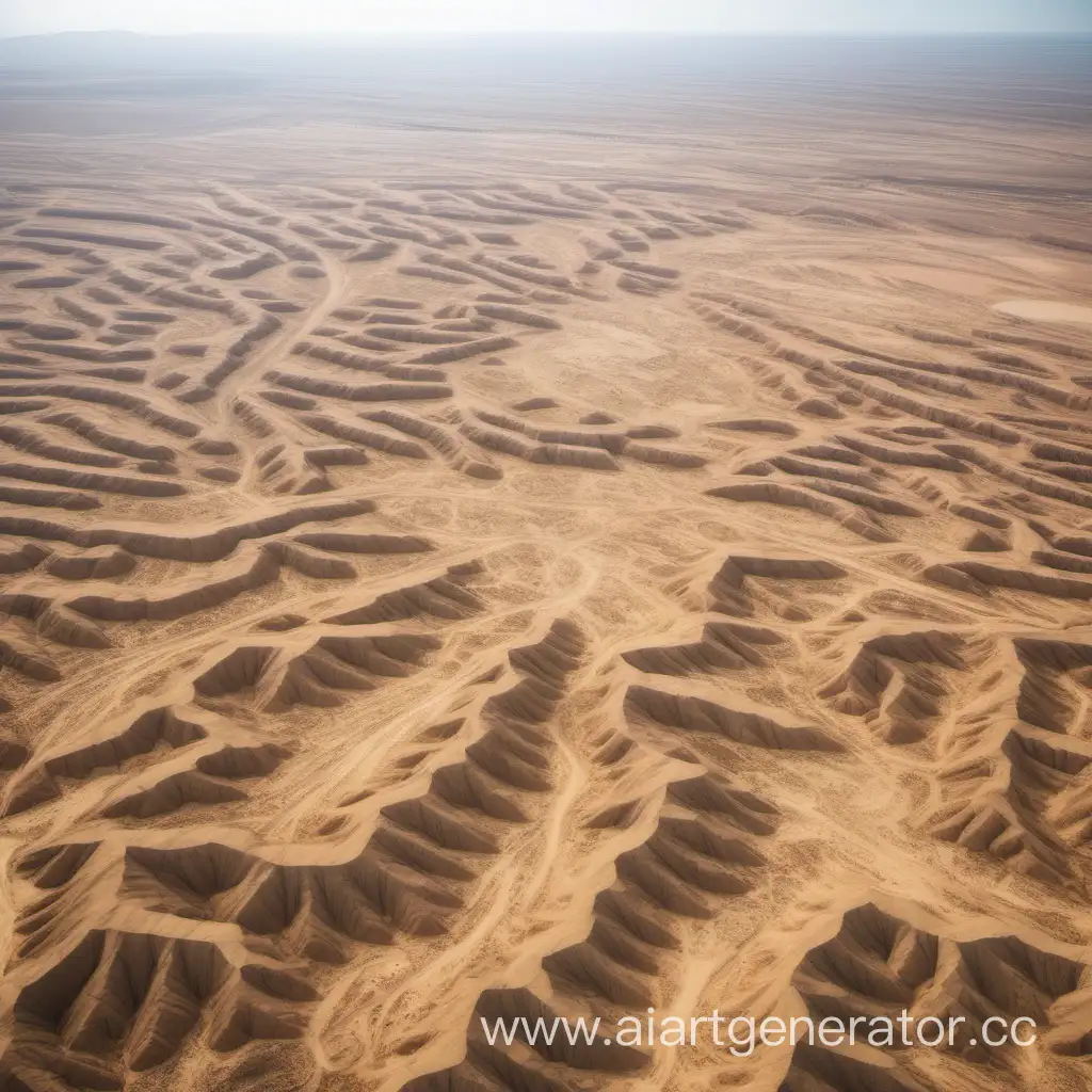 Panoramic-View-of-Desert-Landscape-from-Aerial-Heights