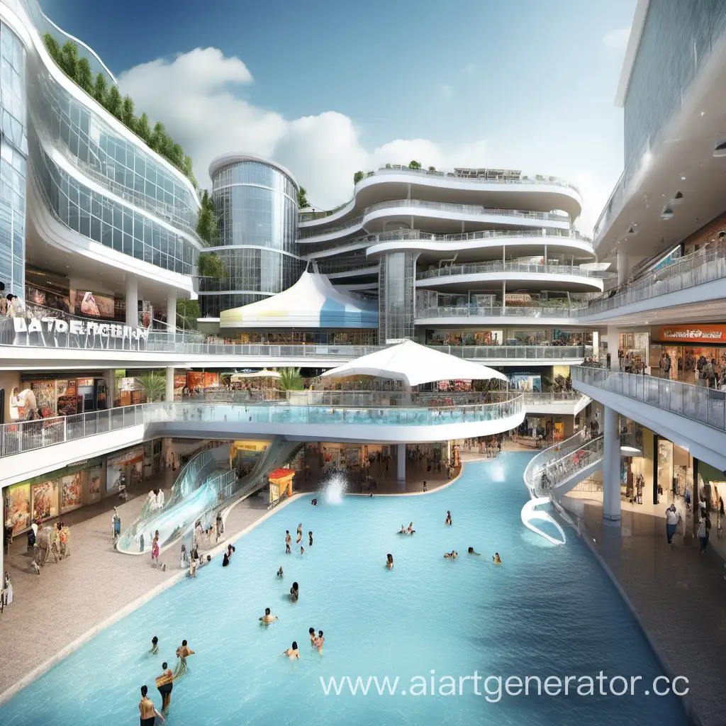 Waterfront-Shopping-Center-with-Five-Floors-and-FifthFloor-Water-Park
