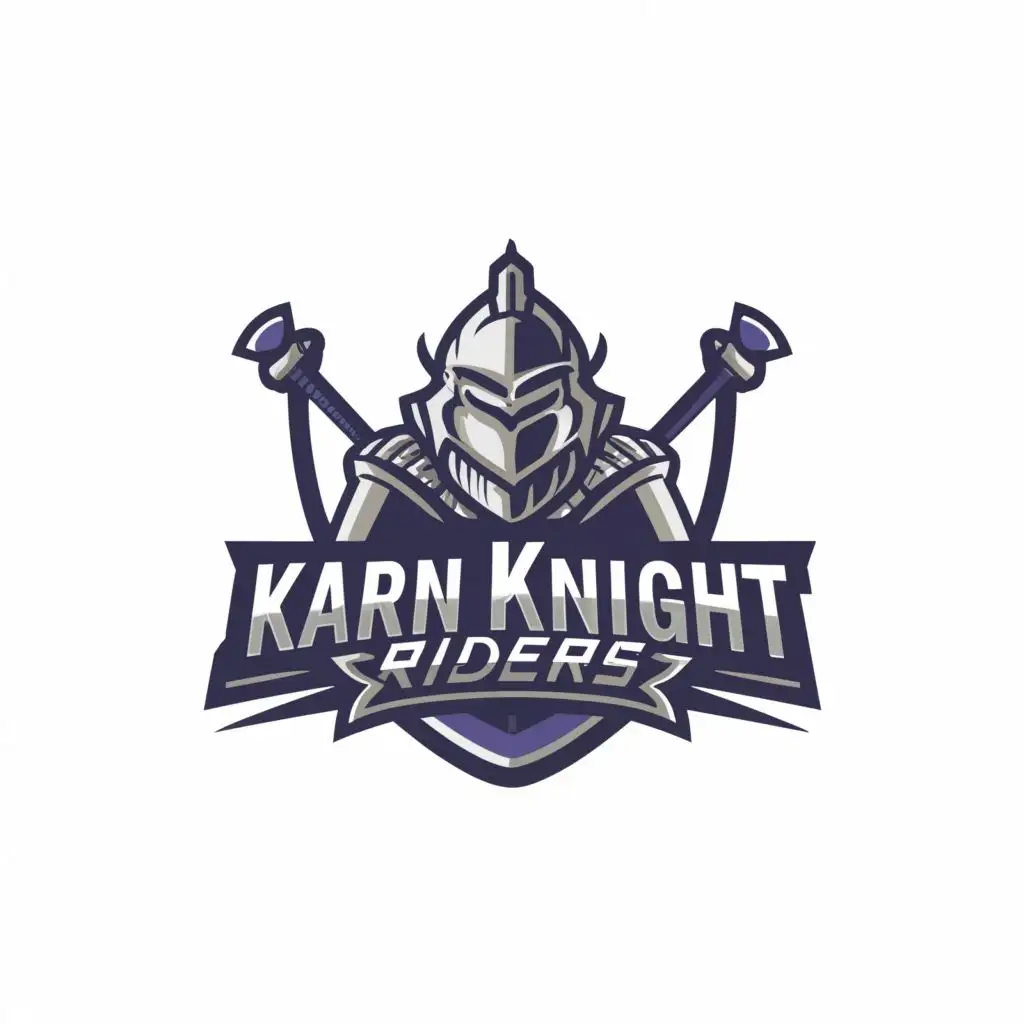 a logo design,with the text "Karn Knight riders", main symbol:A cannon with a bat,complex,be used in Sports Fitness industry,clear background