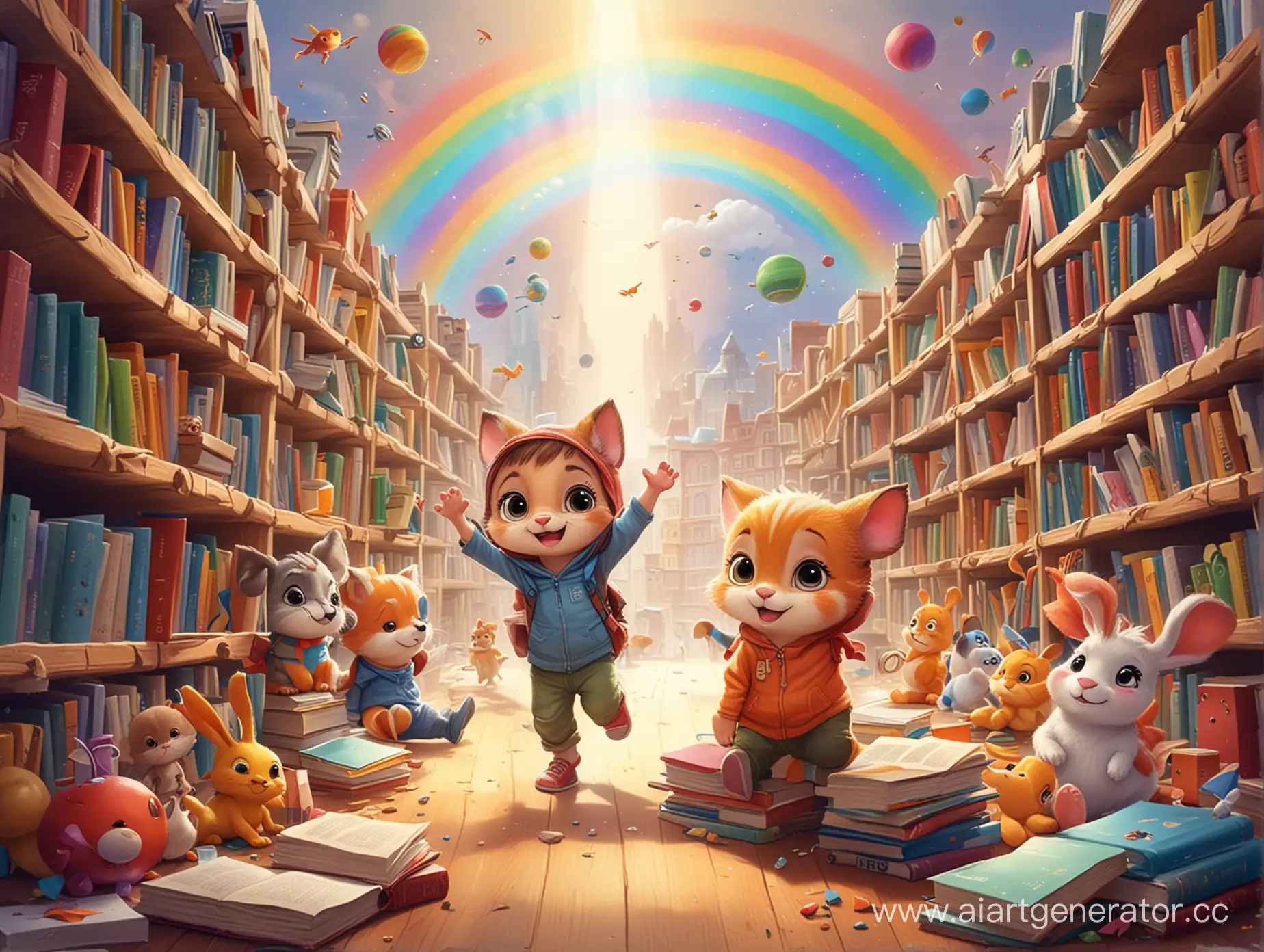 Colorful-Cartoon-Characters-in-a-Toddlers-Wonderland-of-Learning