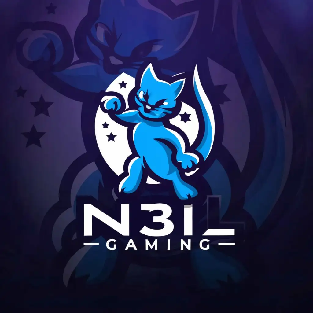 LOGO-Design-For-N3iLGaming-Playful-Cat-Gaming-Logo-for-Internet-Industry