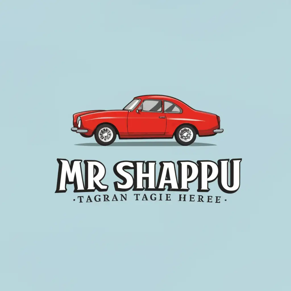 a logo design,with the text "Mr shappu", main symbol:Car,Moderate,clear background