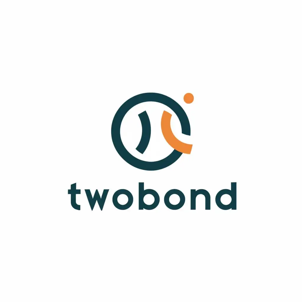 a logo design,with the text "TwoBond", main symbol:a circle,Minimalistic,be used in Entertainment industry,clear background