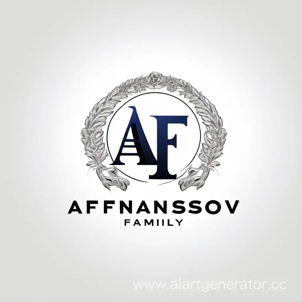Белый фон,логотип семьи афанасовы.