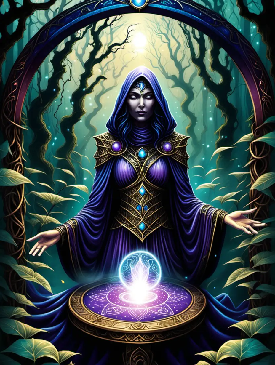 Oracle Deck Cover, full color, Mystical Background