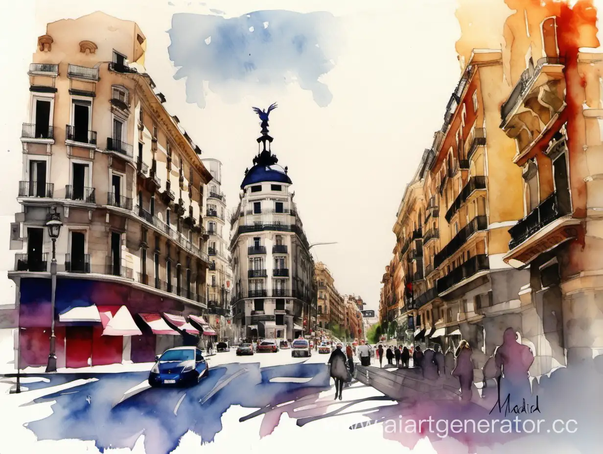 Scenic-Watercolor-Illustration-of-Madrids-Charm