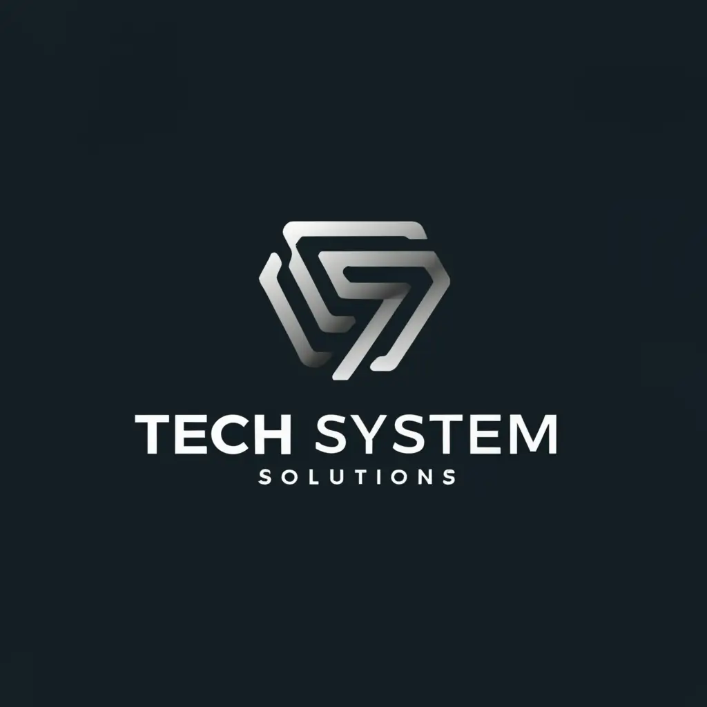 a logo design,with the text "Tech System Solution", main symbol:TSS,Moderate,clear background