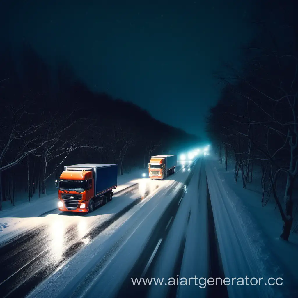Snowy-Night-Trucking-Illuminated-Road-Adventure