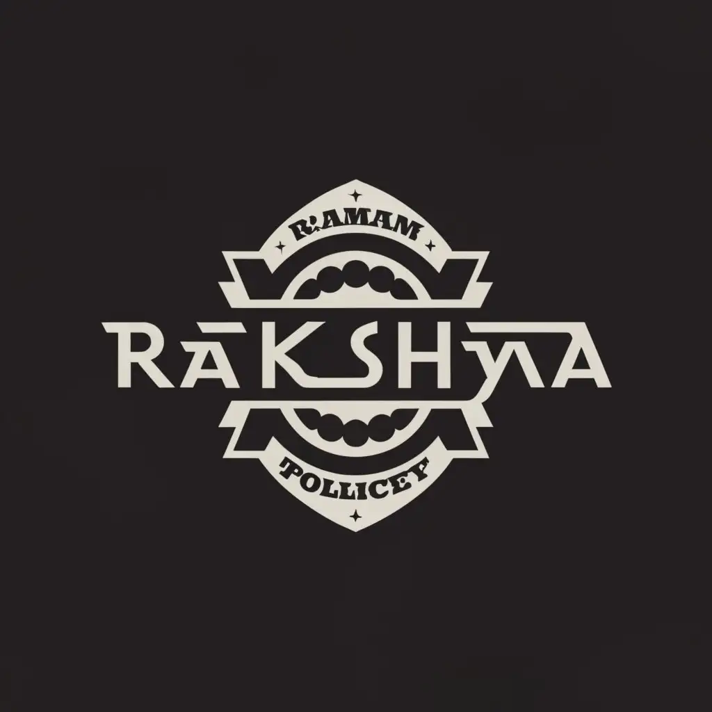 a logo design,with the text "RAKSHYA", main symbol:police,complex,be used in Legal industry,clear background