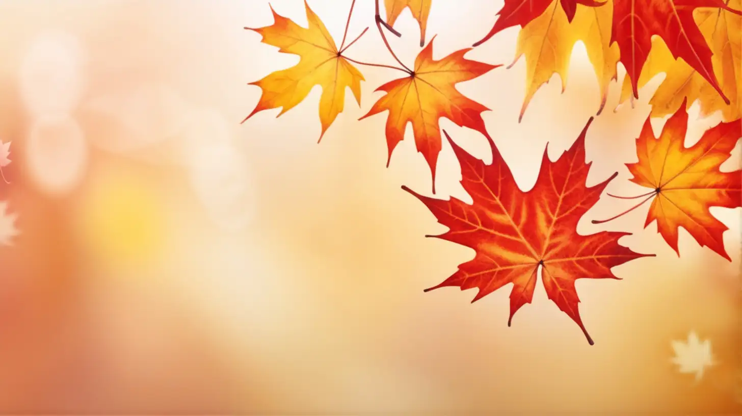 Cozy Autumn Sale: Design a web banner featuring a warm and inviting autumn scene with red and yellow maple leaves in soft focus, promoting end-of-year discounts.