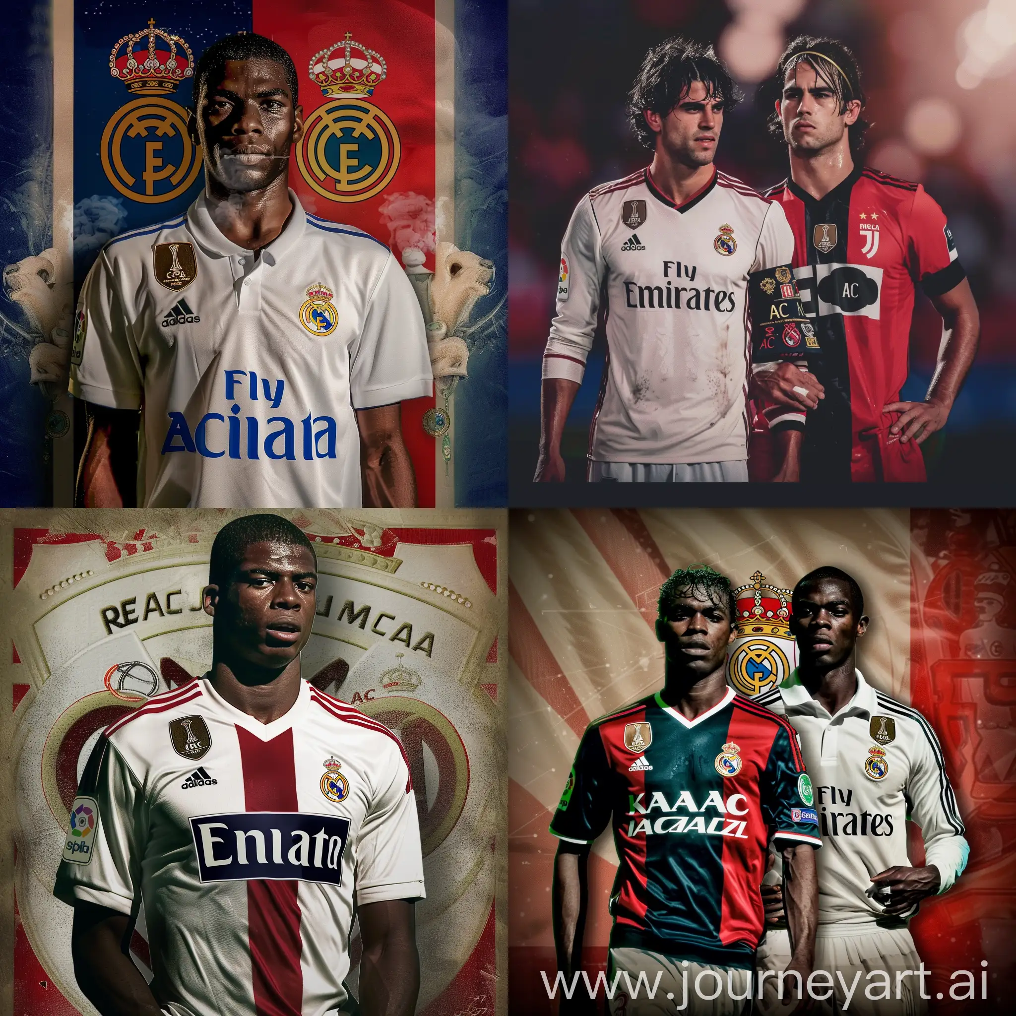 Kak-in-Real-Madrid-and-AC-Milan-Jerseys-Celebrating-Career-Achievements