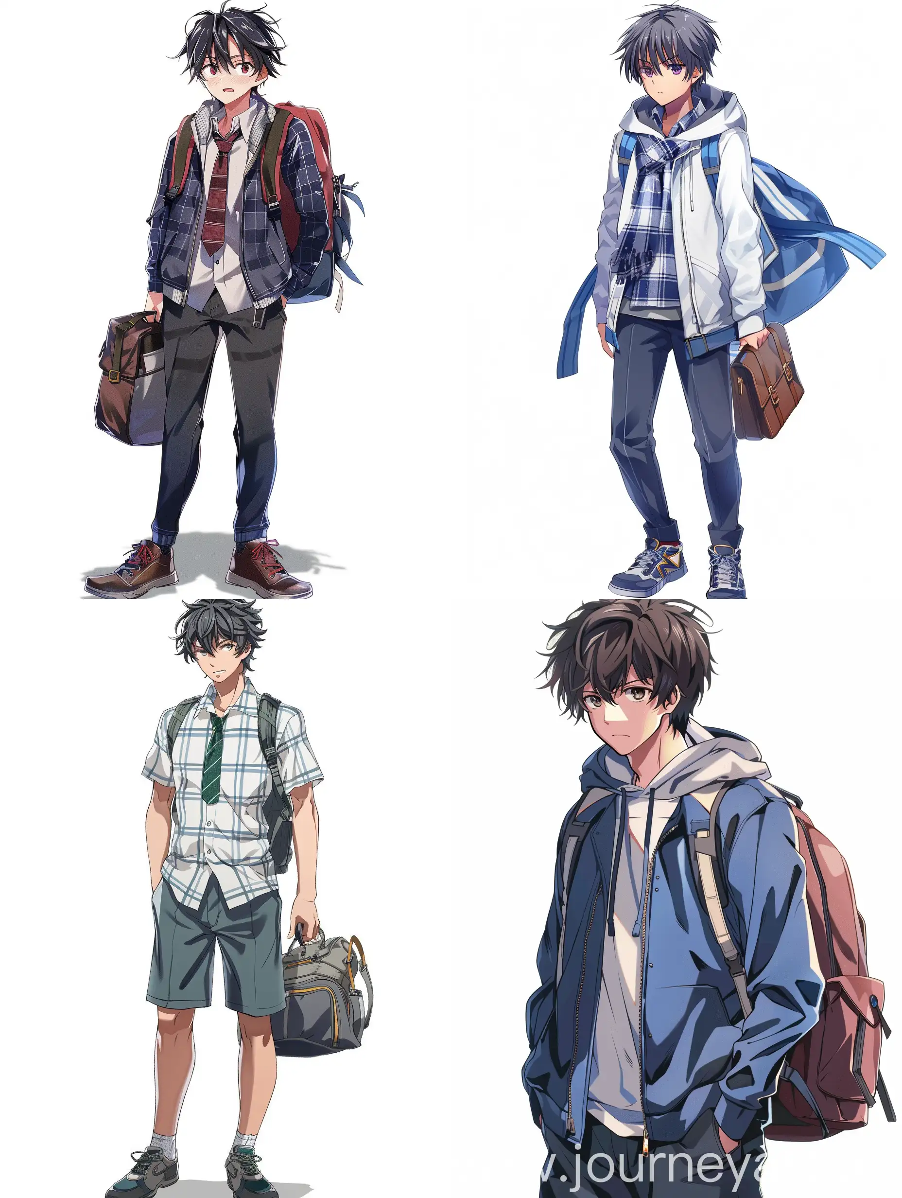 hero in isekai with college outfit
