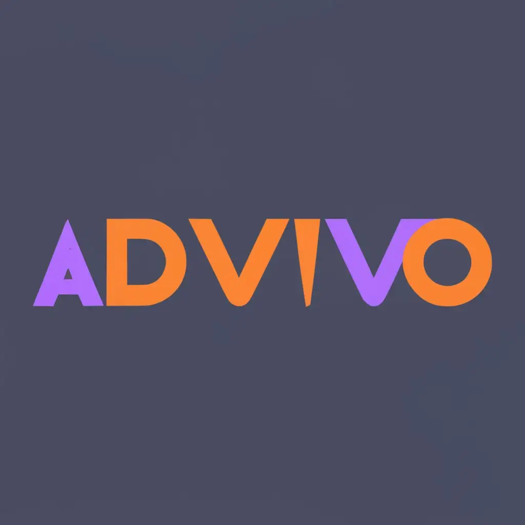 LOGO-Design-For-AdVivo-Bold-Typography-in-Purple-and-Orange-on-Black-Background