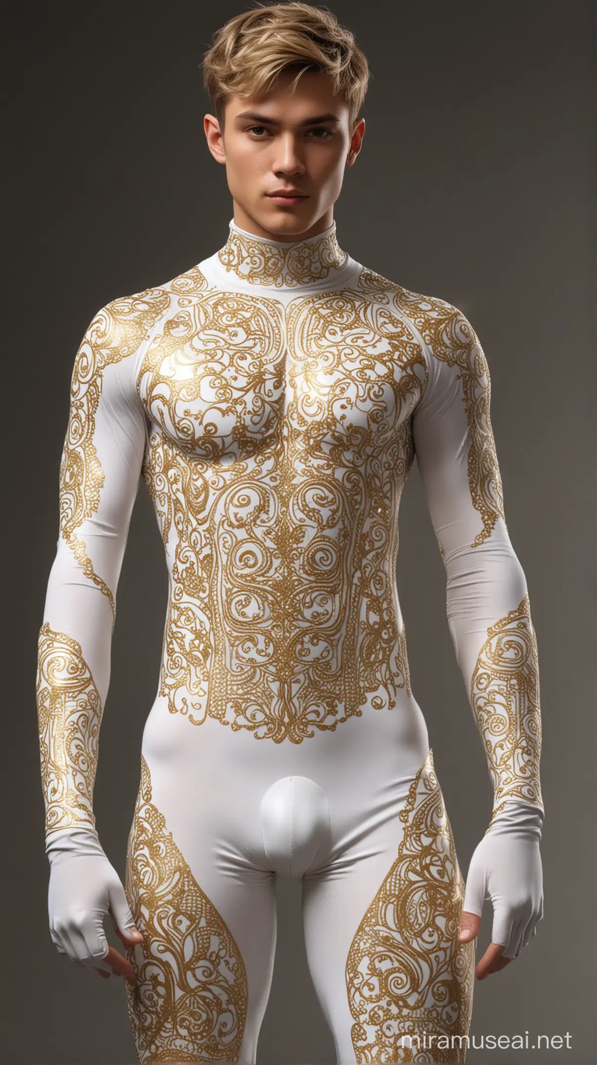 Celestial Teng Handsome Zayne in White and Gold Biomorphic Overall