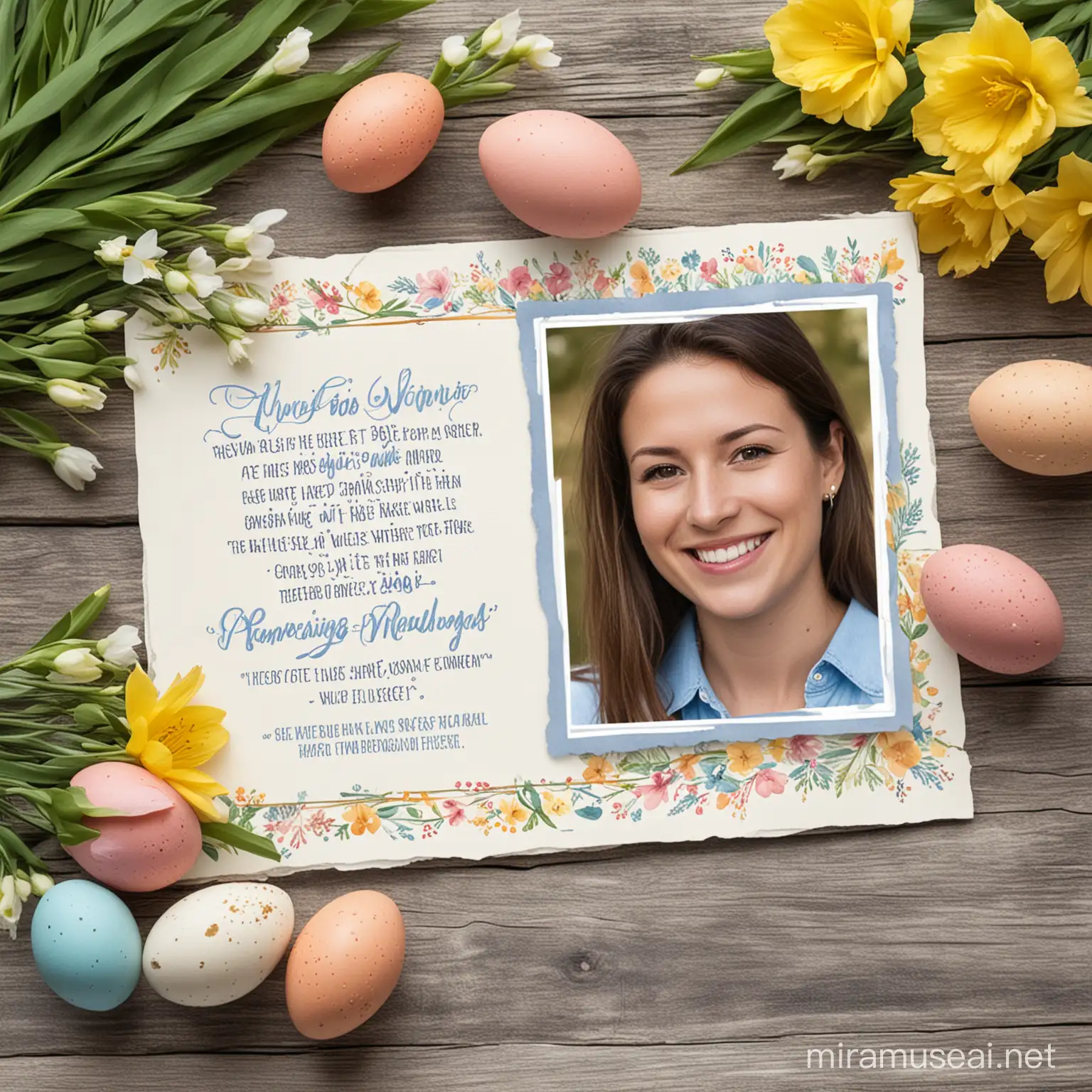 create a Facebook graphic with the ad copy "Remembering the loved ones who are not here this Easter"
