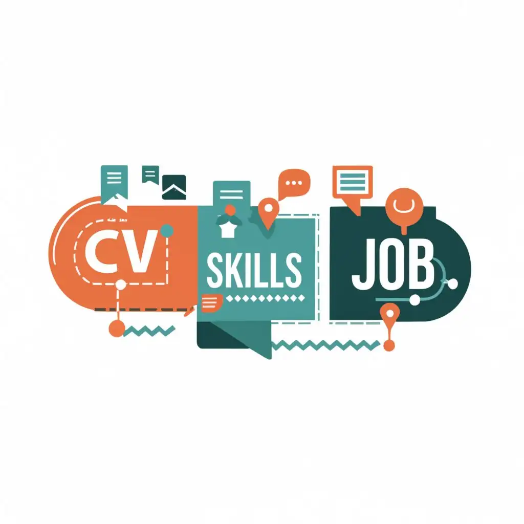 logo, CV-SKILLS-JOB, with the text "CV SKILLS JOB", typography, be used in Technology industry
