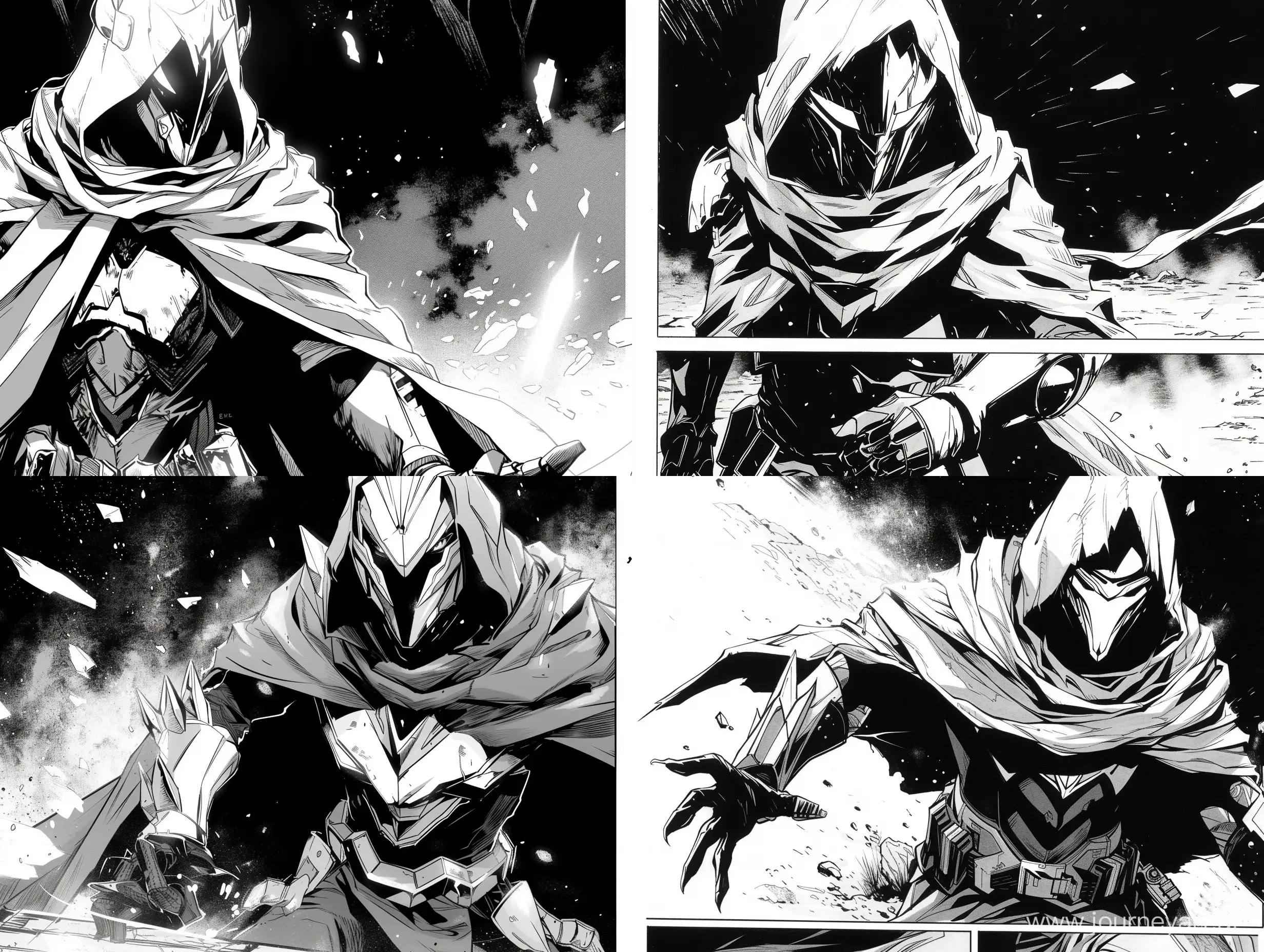 Manga-Style-Dark-Lord-Ranger-in-Wraps-and-Hood-with-Sith-Mask