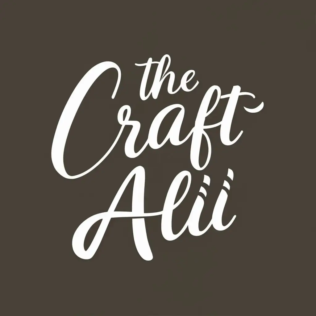 logo, Print press, with the text "The Craft Alii", typography
