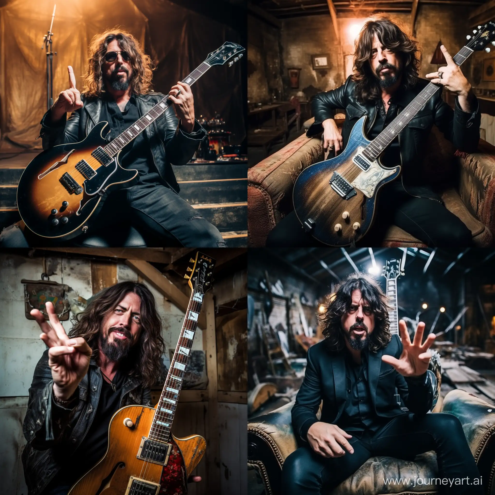 Rock-Icon-Dave-Grohl-Expresses-Attitude-with-Guitar-Flip