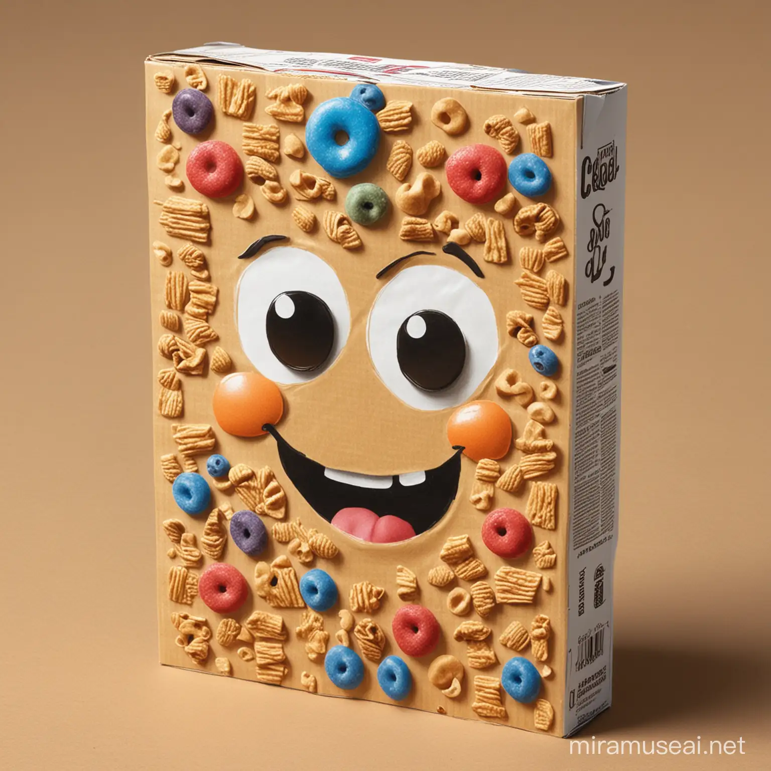 create a simple cover design for a cereal box that is original and creative for art class