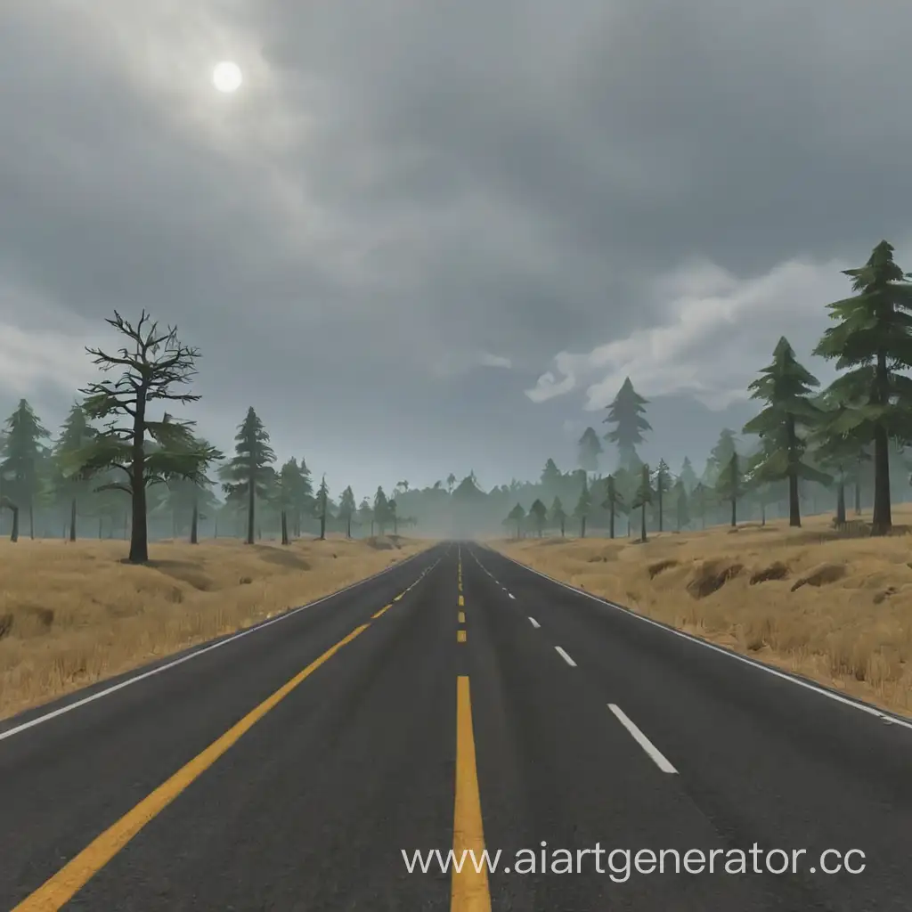 Exploring-a-Long-Deserted-Road-in-Roblox