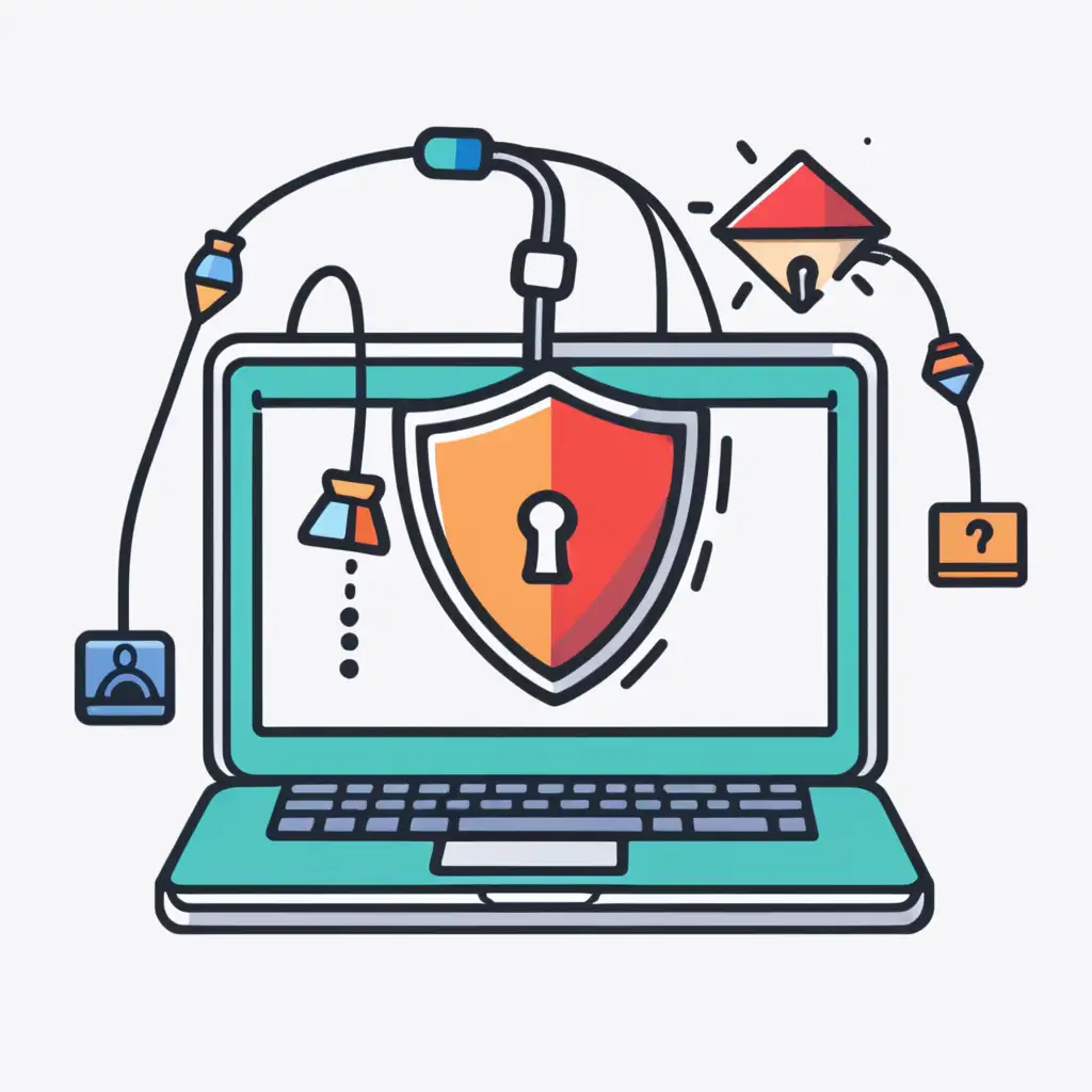 colored icon: phishing awareness course hook computer network