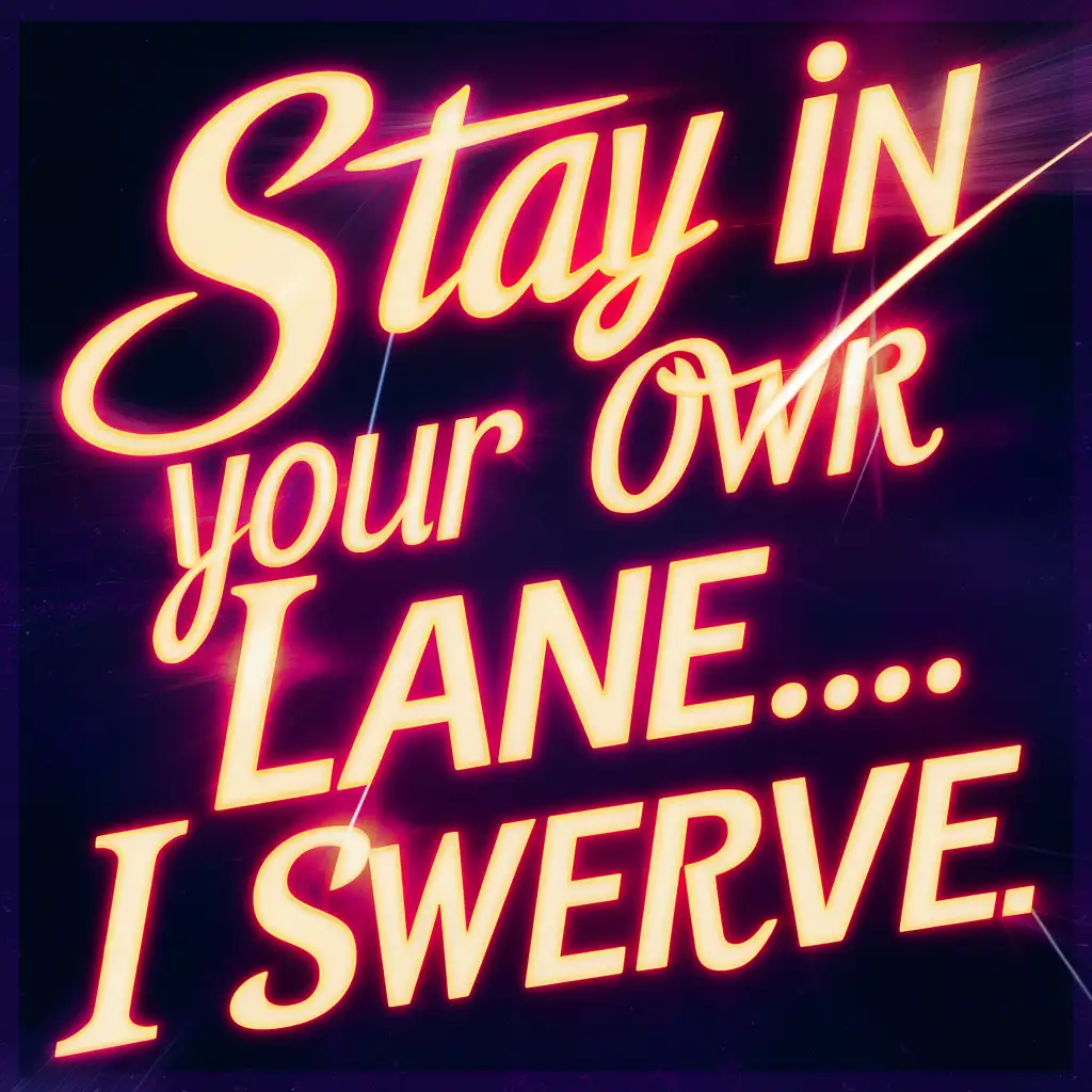 Typography: Stay in your own lane... I swerve