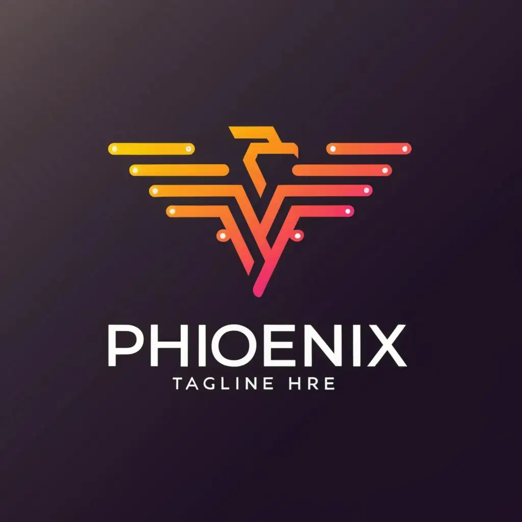 LOGO-Design-For-Phoenix-Fusion-of-Technology-and-Business-Systems-in-Clear-Background