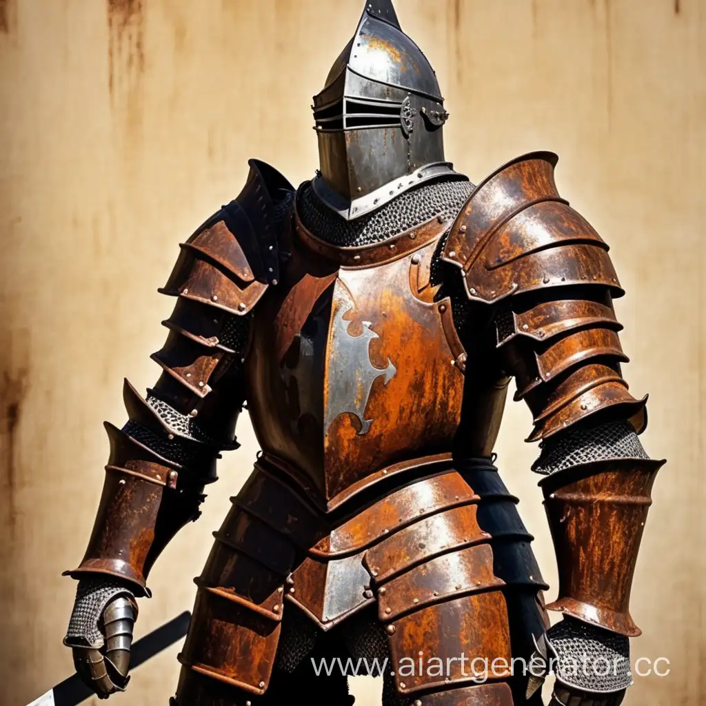 Medieval-Knight-in-Weathered-Armor-Battling-Dragon