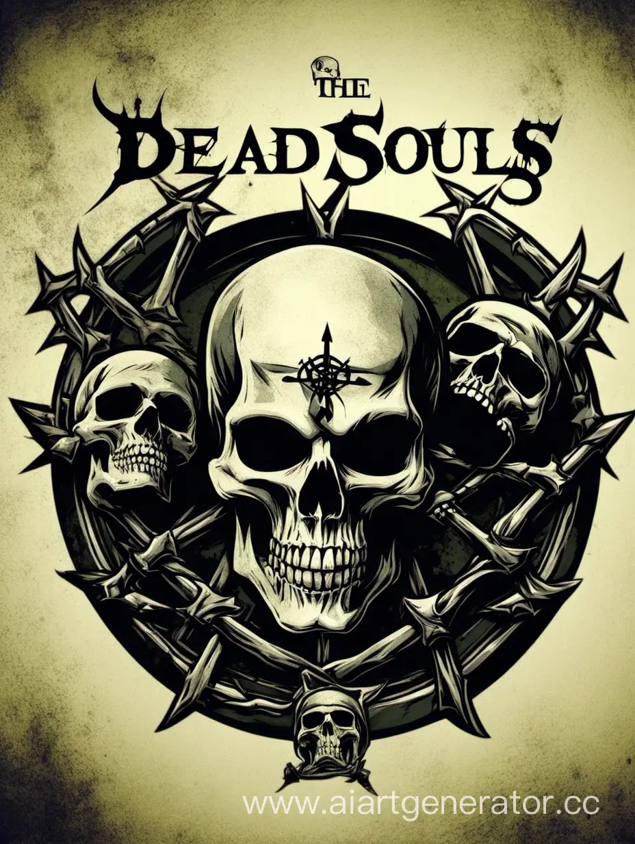 Логотип клана с черепом а название DEAD SOULS