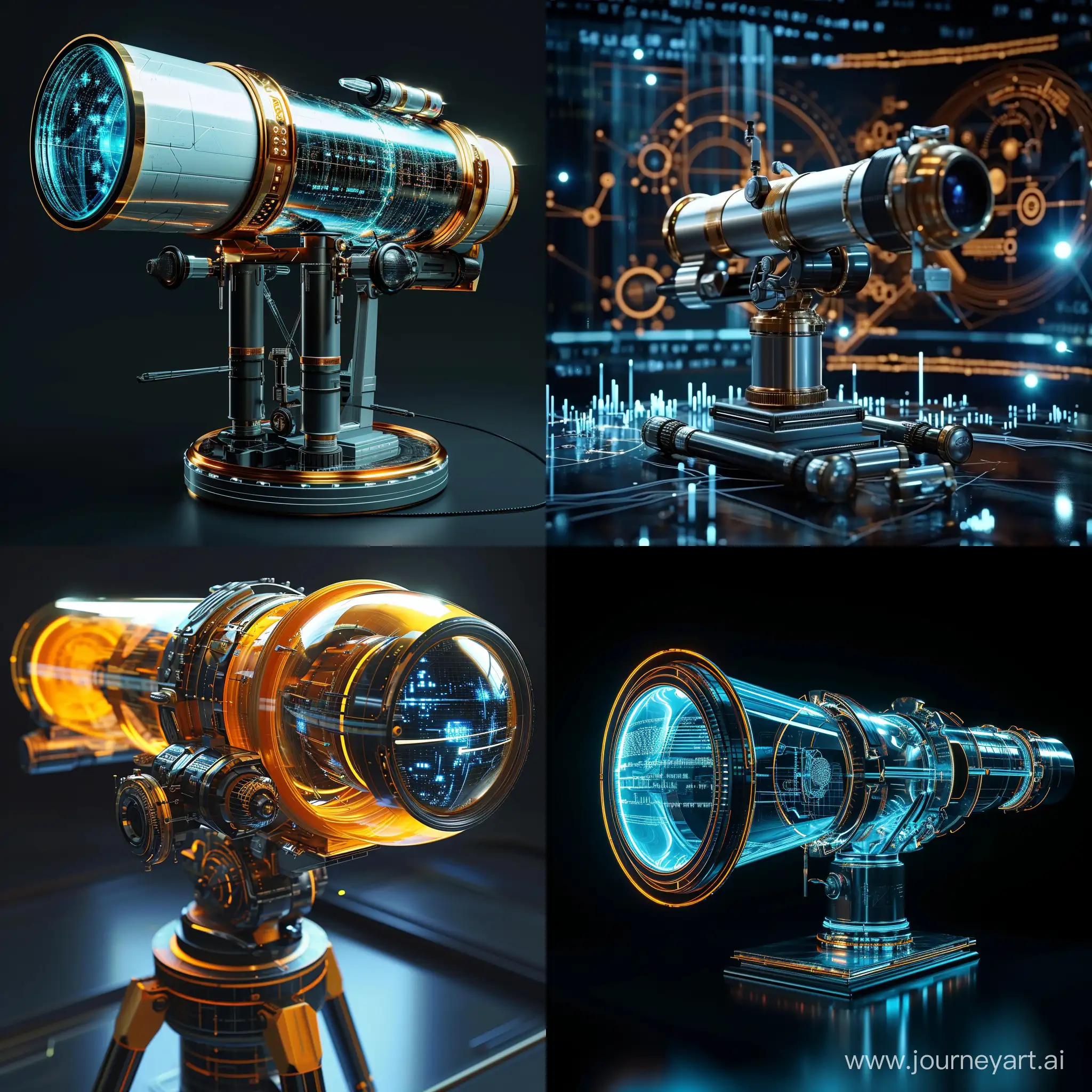 Futuristic telescope, high tech and nanotechnology --v 6