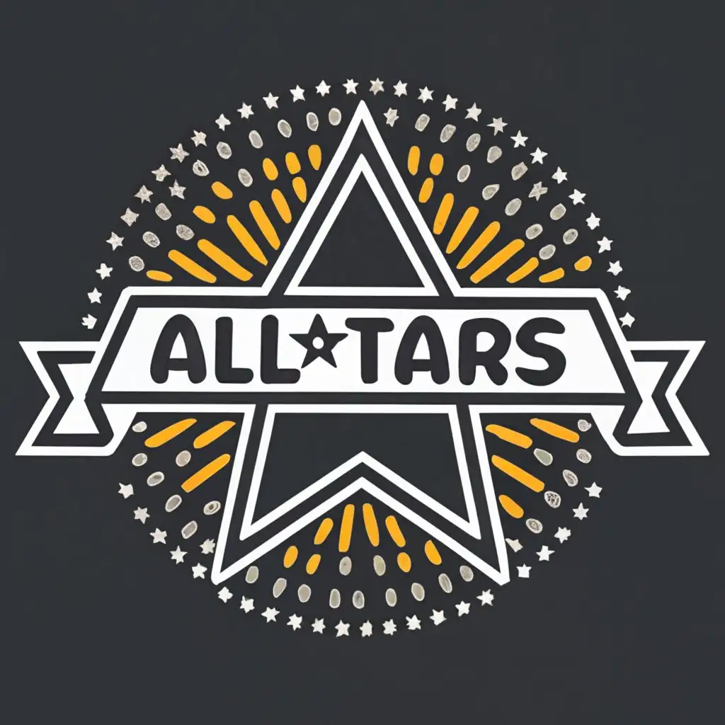 logo, star, with the text "Hartløff Allstars", typography