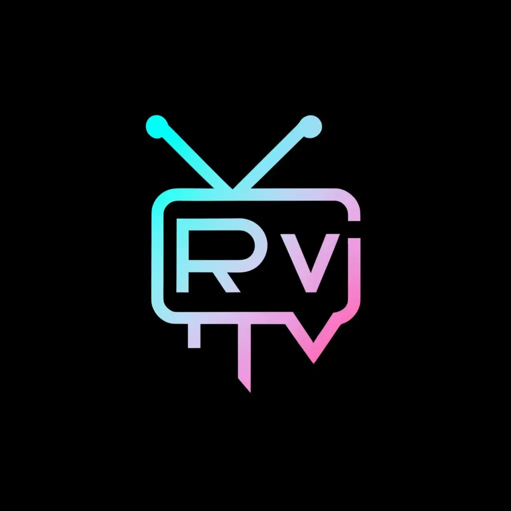 a logo design,with the text "RM TV", main symbol:Any,Moderate,be used in Entertainment industry,clear background