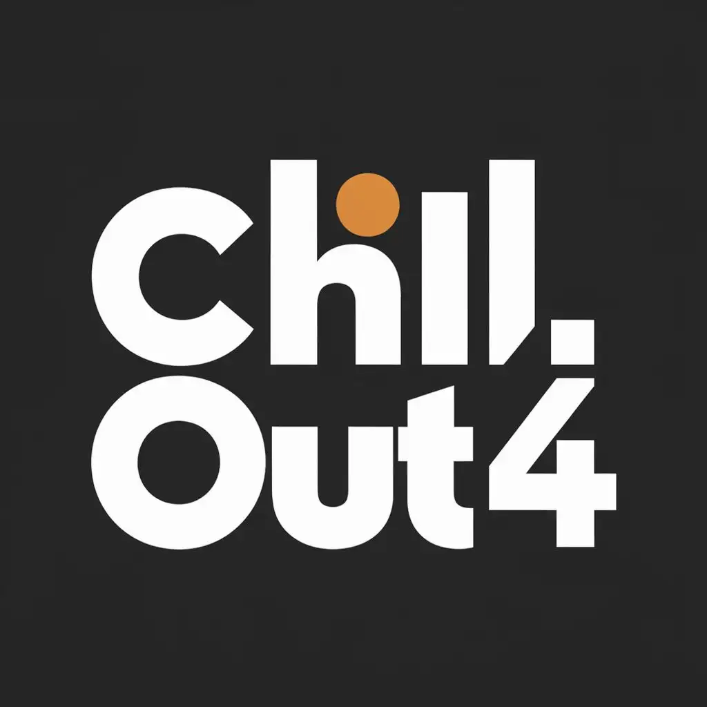 logo, music, with the text "Chill Out 4", typography