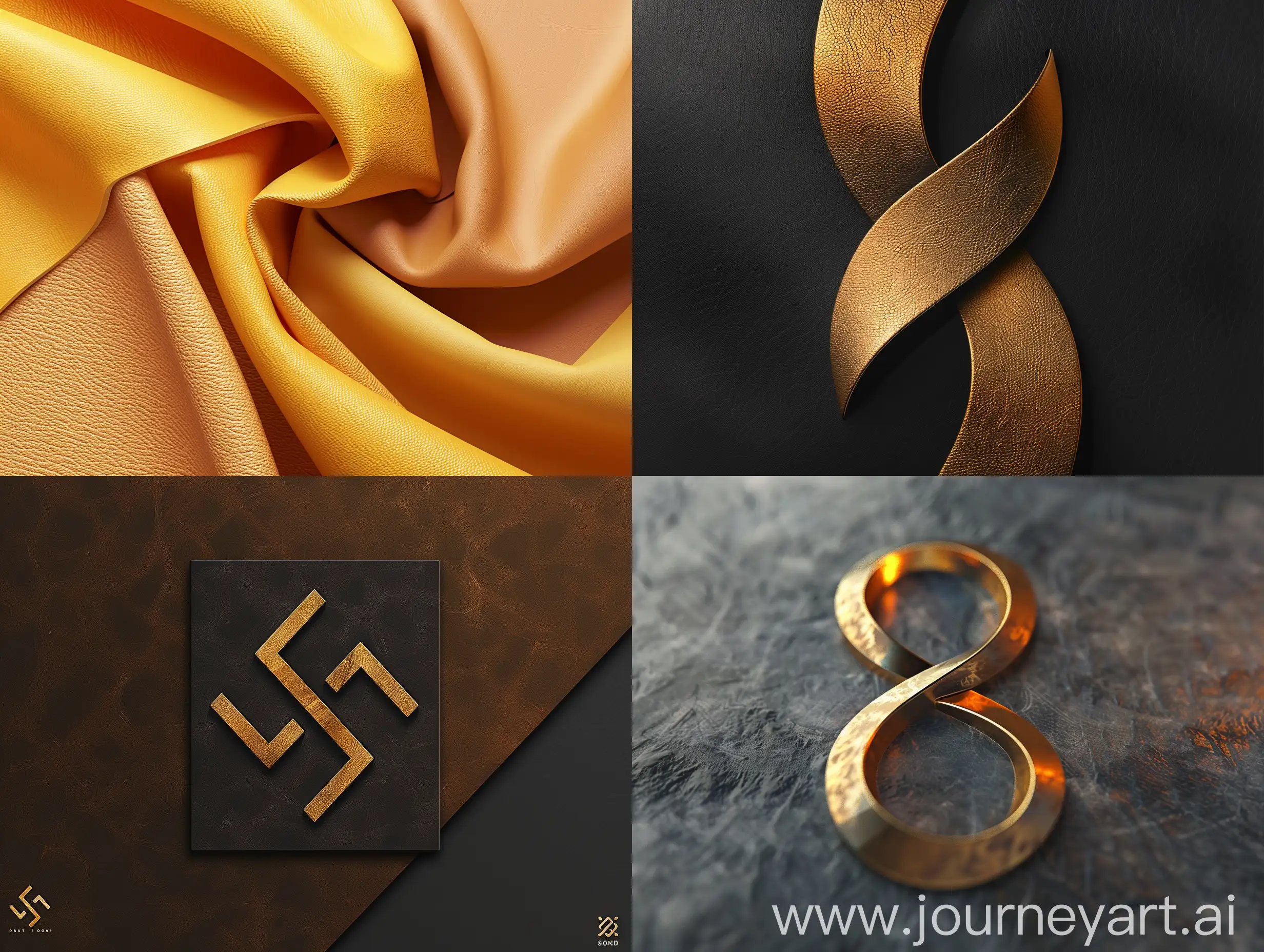 Luxurious-Leather-Product-Logo-in-Deep-Gold-and-Refreshing-Skin-Tones