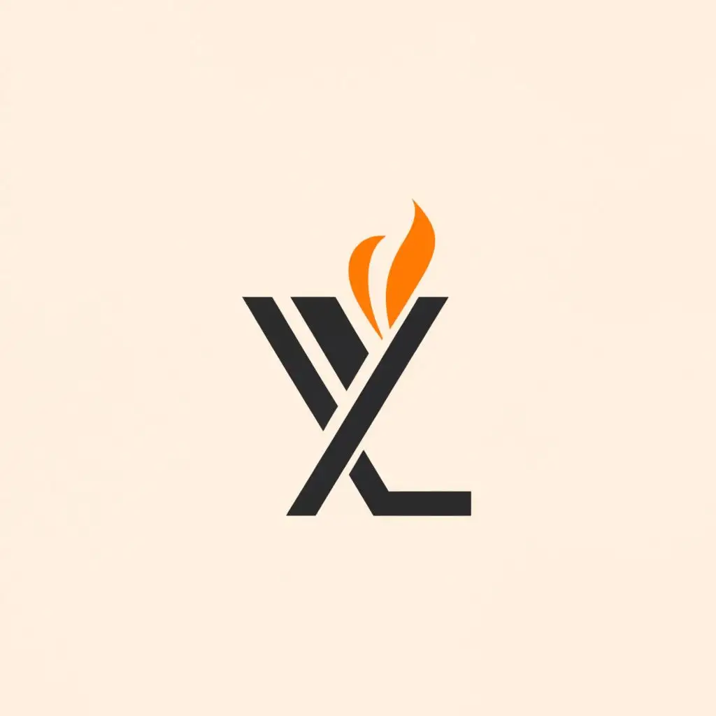 a logo design,with the text "vl", main symbol:fire,Minimalistic,be used in Education industry,clear background