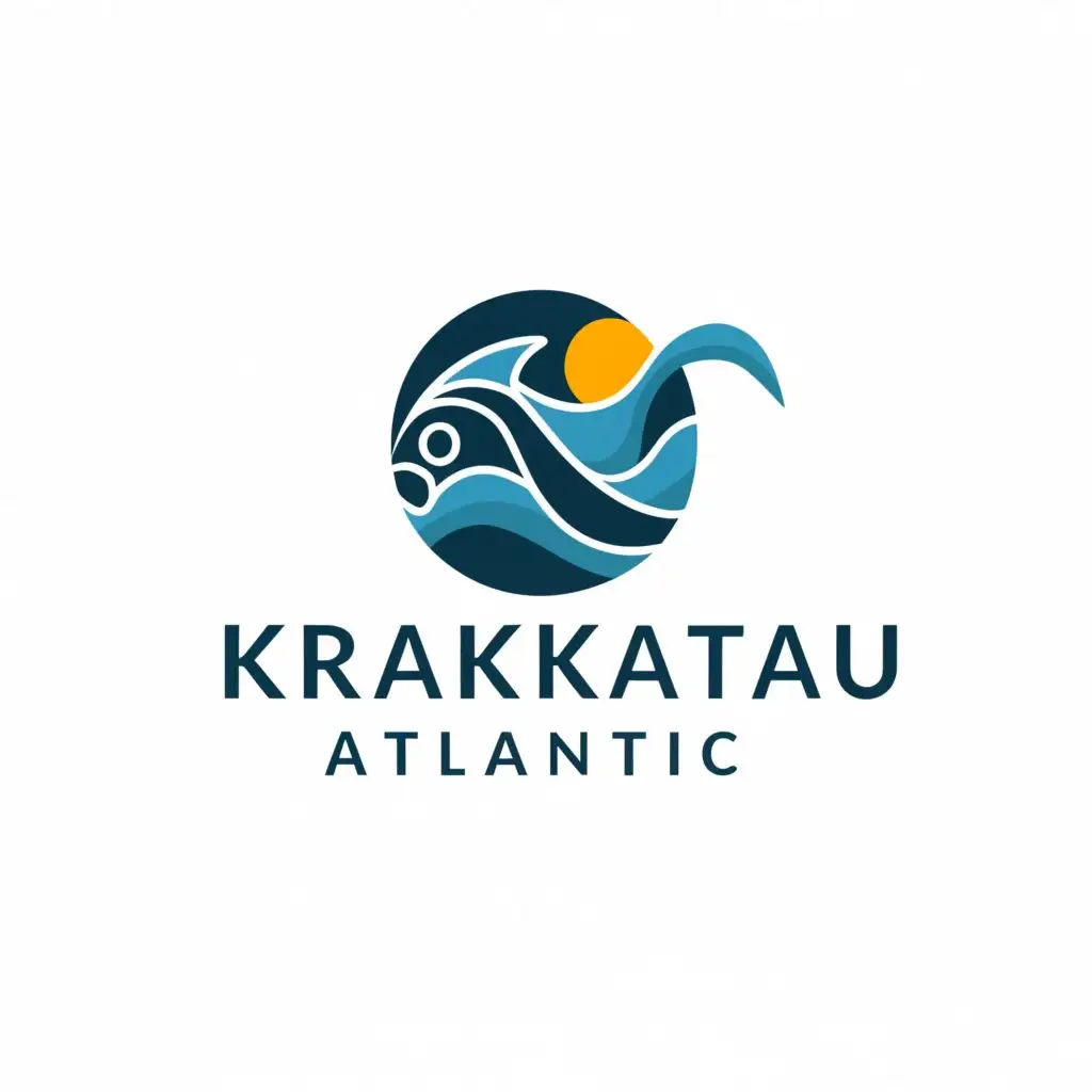 a logo design,with the text "Krakatau Atlantic", main symbol:Swimming,Moderate,be used in Sports Fitness industry,clear background